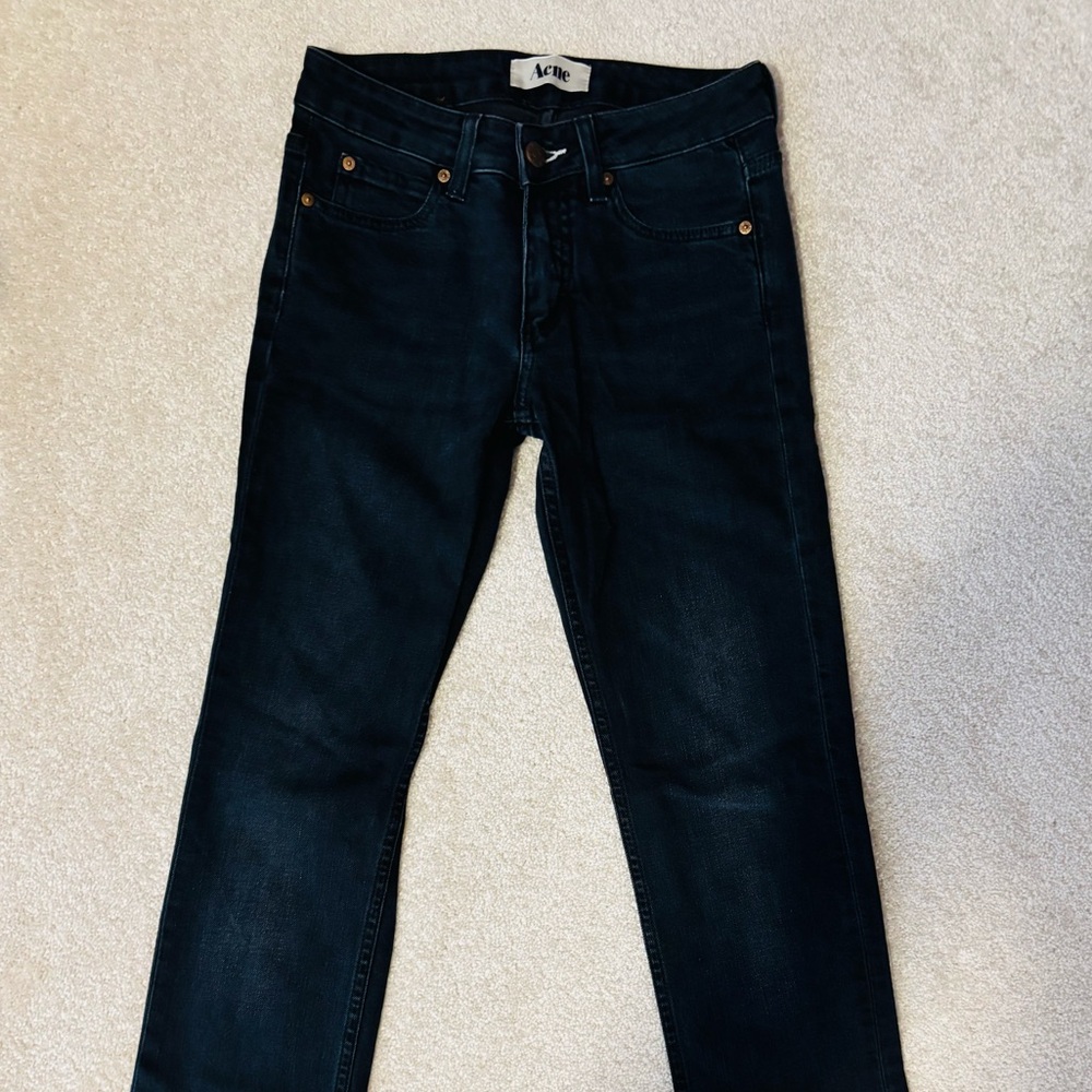 Acne Studios Straight Leg Dark Wash Jeans - Size26/32